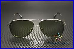 Tom Ford FT1071 14N Metal Shiny Light Ruthenium Green 62 mm Men's Sunglasses