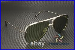 Tom Ford FT1071 14N Metal Shiny Light Ruthenium Green 62 mm Men's Sunglasses