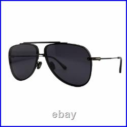 Tom Ford FT1071 LEON Shiny Black Aviator Sunglasses 62mm 12mm 140mm 01A