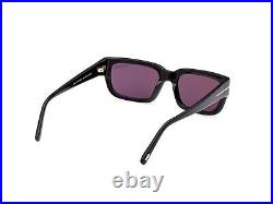 Tom Ford FT1075 01A Plastic Shiny Black Smoke 54 mm Unisex Sunglasses