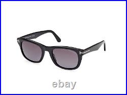 Tom Ford FT1076 01B Plastic Shiny Black Gradient Smoke 54 mm Men's Sunglasses