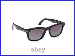 Tom Ford FT1076 01B Plastic Shiny Black Gradient Smoke 54 mm Men's Sunglasses