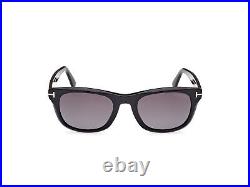 Tom Ford FT1076 01B Plastic Shiny Black Gradient Smoke 54 mm Men's Sunglasses