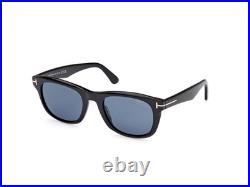 Tom Ford FT1076 01M Plastic Shiny Black Blue Polarized 54 mm Men's Sunglasses
