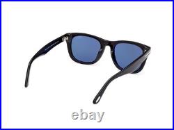 Tom Ford FT1076 01M Plastic Shiny Black Blue Polarized 54 mm Men's Sunglasses