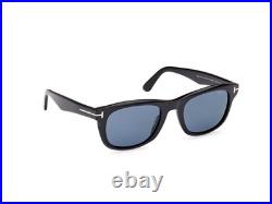 Tom Ford FT1076 01M Plastic Shiny Black Blue Polarized 54 mm Men's Sunglasses