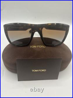 Tom Ford FT1077 52F Alberto Sunglasses Dark Havana/Brown Gradient Full Rim 55mm