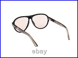 Tom Ford FT1080 01E Plastic Shiny Black Brown 59 mm Men's Sunglasses