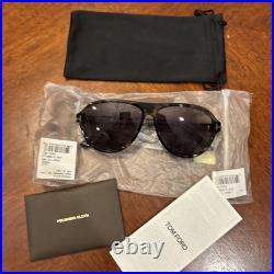 Tom Ford FT1080 55C Plastic Coloured Havana Smoke Mirror 59 mm Men's Sunglasses