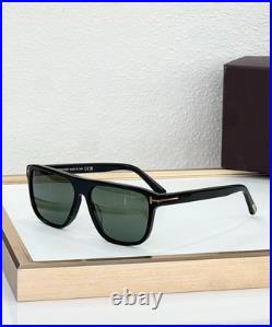 Tom Ford FT1081 Aviator Sunglasses Black Green Lens 58-15-145