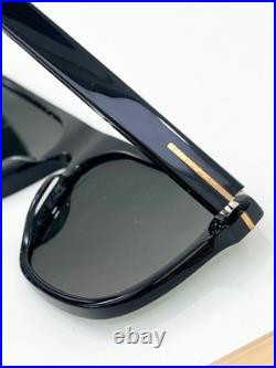 Tom Ford FT1081 Aviator Sunglasses Black Green Lens 58-15-145