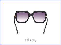 Tom Ford FT1082 01B Plastic Shiny Black Gradient Smoke 54 mm Women's Sunglasses