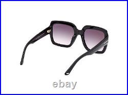 Tom Ford FT1082 01B Plastic Shiny Black Gradient Smoke 54 mm Women's Sunglasses