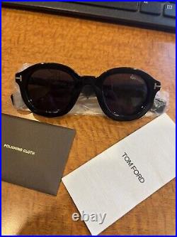 Tom Ford FT1100 01A Raffa Sunglasses Black Authentic Flawless 46mm