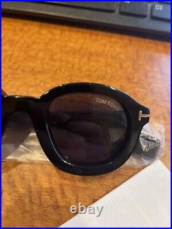 Tom Ford FT1100 01A Raffa Sunglasses Black Authentic Flawless 46mm