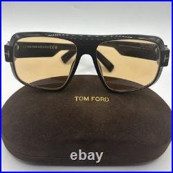 Tom Ford FT1101 01E Plastic Shiny Black Brown 58 mm Men's Sunglasses Turner