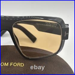 Tom Ford FT1101 01E Plastic Shiny Black Brown 58 mm Men's Sunglasses Turner
