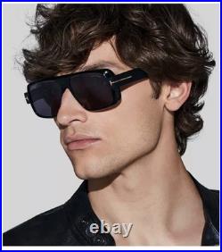 Tom Ford FT1101 Men's Sunglasses Black Pilot Frame AUTHENTIC DESIGNER