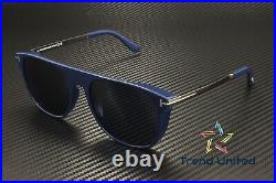 Tom Ford FT1105 90V Acetate Shiny Blue Blue 55 mm Men's Sunglasses