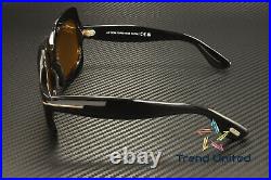 Tom Ford FT1155 01E Acetate Shiny Black Brown 60 mm Women's Sunglasses