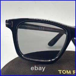 Tom Ford FT1179 01D Barron Acetate Shiny Black Smoke Polarized Sunglasses