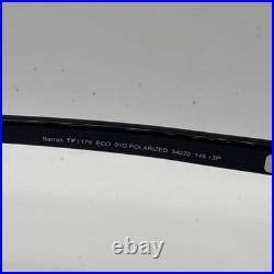 Tom Ford FT1179 01D Barron Acetate Shiny Black Smoke Polarized Sunglasses