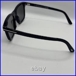 Tom Ford FT1179 01D Barron Acetate Shiny Black Smoke Polarized Sunglasses