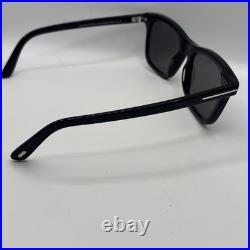 Tom Ford FT1179 01D Barron Acetate Shiny Black Smoke Polarized Sunglasses