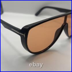 Tom Ford FT1182 05E Achilles Sunglasses Shiny Black/Photochromic Orange Shield