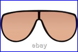 Tom Ford FT1182 05E Sunglasses Shiny Black/Photochromic Orange Shield Style Tom Ford FT1182 05E Sunglasses Shiny Black/Photochromic Orange Shield Style