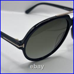 Tom Ford FT1210 01B Aalto Sunglasses Shiny Black/Grey Gradient Lenses Pilot 59mm