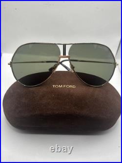 Tom Ford FT1281 30N Rickie 02 Shiny Deep Gold Green 63 mm Sunglasses Authentic