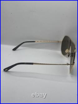 Tom Ford FT1281 30N Rickie 02 Shiny Deep Gold Green 63 mm Sunglasses Authentic