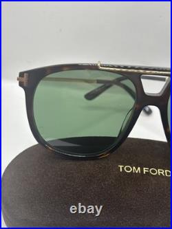 Tom Ford FT1306 SAM-02 52N Dark Havana/Green 58mm Sunglasses Brand New