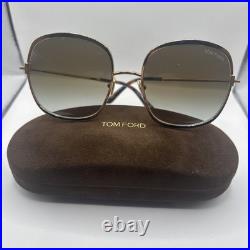 Tom Ford FT1320 SOFIA-02 30P Shiny Deep Gold/Gradient Green 57mm Men Sunglasses