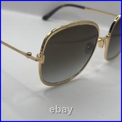 Tom Ford FT1320 SOFIA-02 30P Shiny Deep Gold/Gradient Green 57mm Men Sunglasses