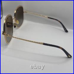 Tom Ford FT1320 SOFIA-02 30P Shiny Deep Gold/Gradient Green 57mm Men Sunglasses