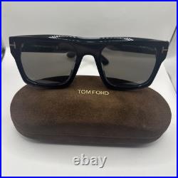 Tom Ford FT1337 F 01A Cyrus Acetate Shiny Black Smoke 55mm Sunglasses Authentic