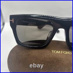 Tom Ford FT1337 F 01A Cyrus Acetate Shiny Black Smoke 55mm Sunglasses Authentic