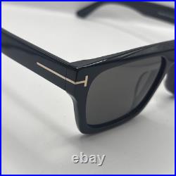 Tom Ford FT1337 F 01A Cyrus Acetate Shiny Black Smoke 55mm Sunglasses Authentic
