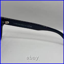 Tom Ford FT1337 F 01A Cyrus Acetate Shiny Black Smoke 55mm Sunglasses Authentic