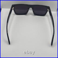 Tom Ford FT1337 F 01A Cyrus Acetate Shiny Black Smoke 55mm Sunglasses Authentic