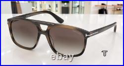 Tom Ford FT1338 55B Acetate Coloure Havana Gradient Smoke 58mm Unisex Sunglasses