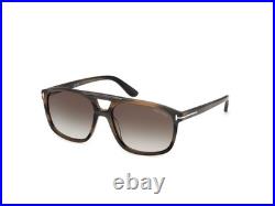 Tom Ford FT1338 55B Acetate Coloure Havana Gradient Smoke 58mm Unisex Sunglasses
