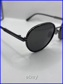 Tom Ford FT1339 JET-02 01A Shiny Black/Smoke 51mm Sunglasses Brand New Authentic