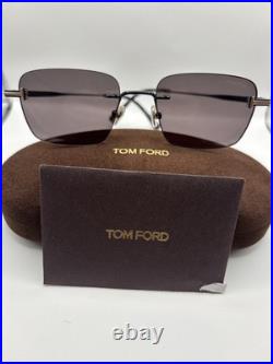 Tom Ford FT1354 01A Jake Sunglasses shiny black Rimeless Brand New Authentic