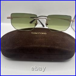 Tom Ford FT1355 28P Ethan Metal Shiny Rose Gold Gradient Green 53 mm Sunglasses