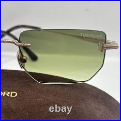 Tom Ford FT1355 28P Ethan Metal Shiny Rose Gold Gradient Green 53 mm Sunglasses