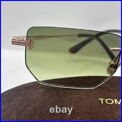 Tom Ford FT1355 28P Ethan Metal Shiny Rose Gold Gradient Green 53 mm Sunglasses