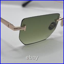 Tom Ford FT1355 28P Ethan Metal Shiny Rose Gold Gradient Green 53 mm Sunglasses